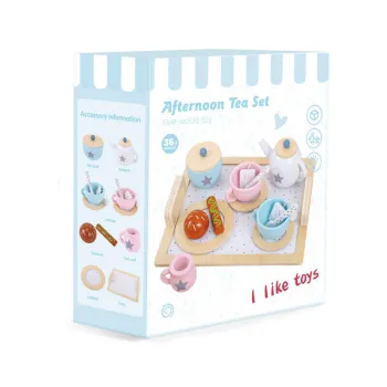 Edukacyjny serwis kawowy i herbaciany z akcesoriami dla dzieci