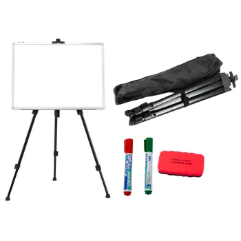 Zestaw z tablicą magnetyczną, stojakiem, czterema markerami i gąbką