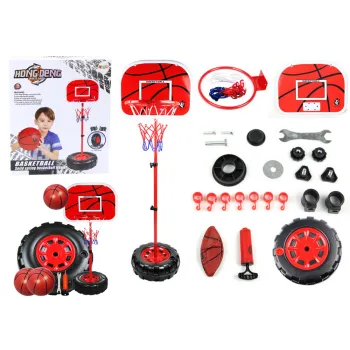 Regulowany kosz do koszykówki 1.7m z piłką i pompką dla dzieci