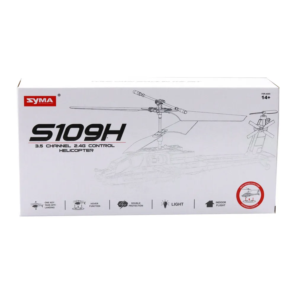 Zbliżenie detali militarnych śmigłowca Syma S109H z realistycznym kadłubem