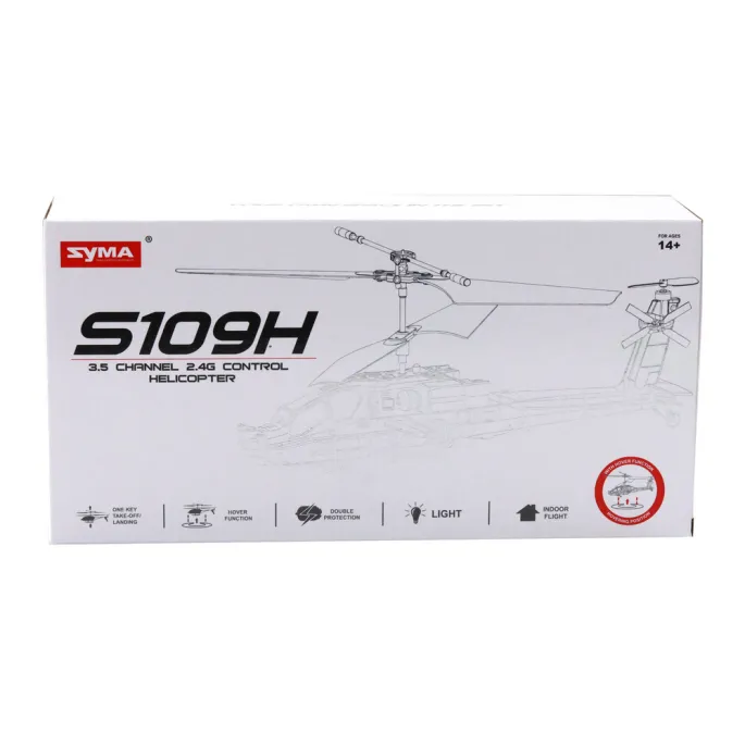 Zbliżenie detali militarnych śmigłowca Syma S109H z realistycznym kadłubem