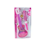 Kompletny zestaw muzyczny dla dzieci powyżej 3 lat w biało-różowych kolorach