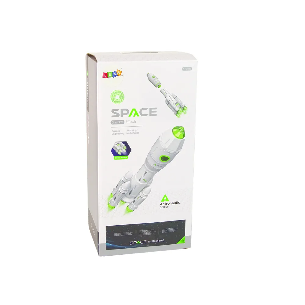 Kolorowa rakieta do zabawy w kosmonautę z realistycznymi detalami