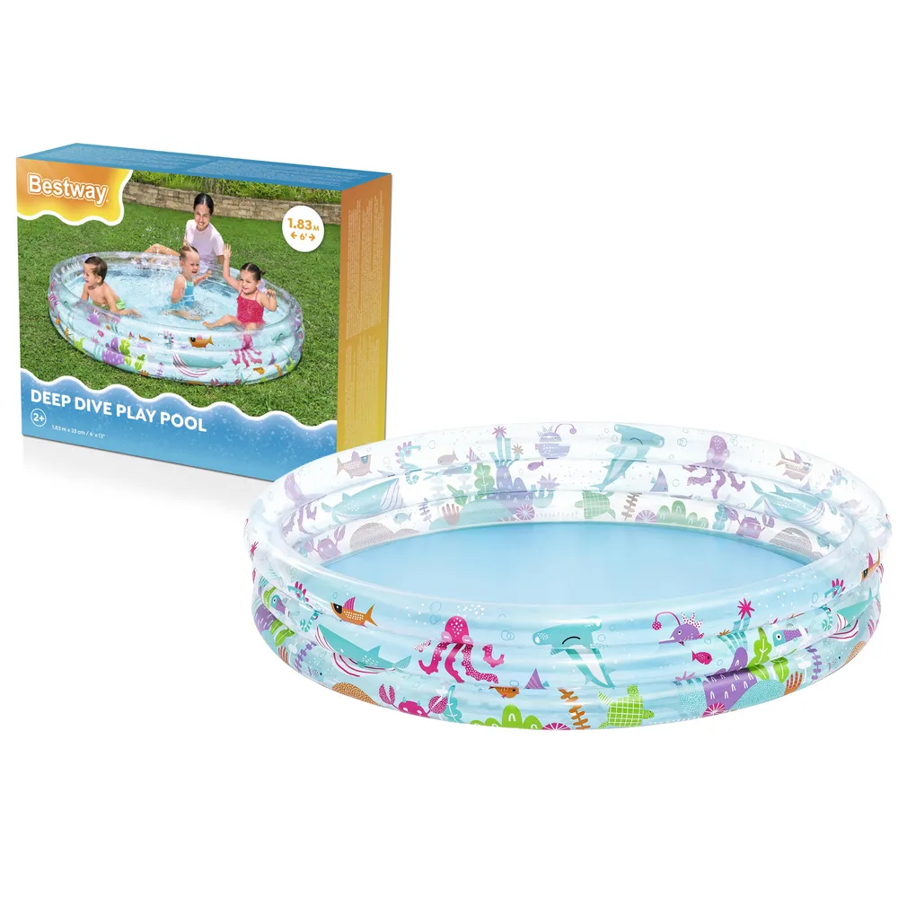 dmuchany basen morski świat dla dzieci w ogrodzie