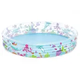 kolorowy basen bestway okrągły z motywem morskim