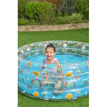 Dmuchany basen dla dzieci od 6 lat, idealny do przydomowego ogródka