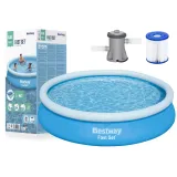 Dmuchany basen rozporowy Bestway w ogrodzie latem
