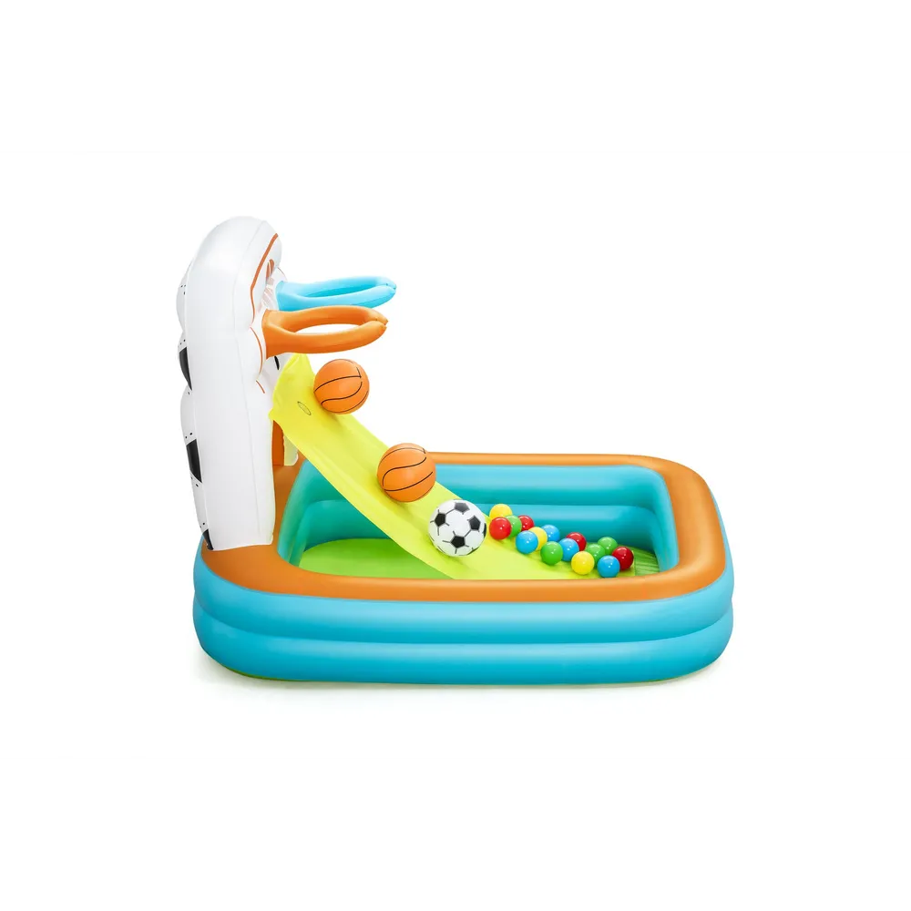 Bezpieczny dmuchany plac zabaw z piłkami i obręczami Bestway