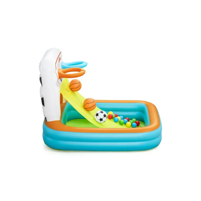 Bezpieczny dmuchany plac zabaw z piłkami i obręczami Bestway