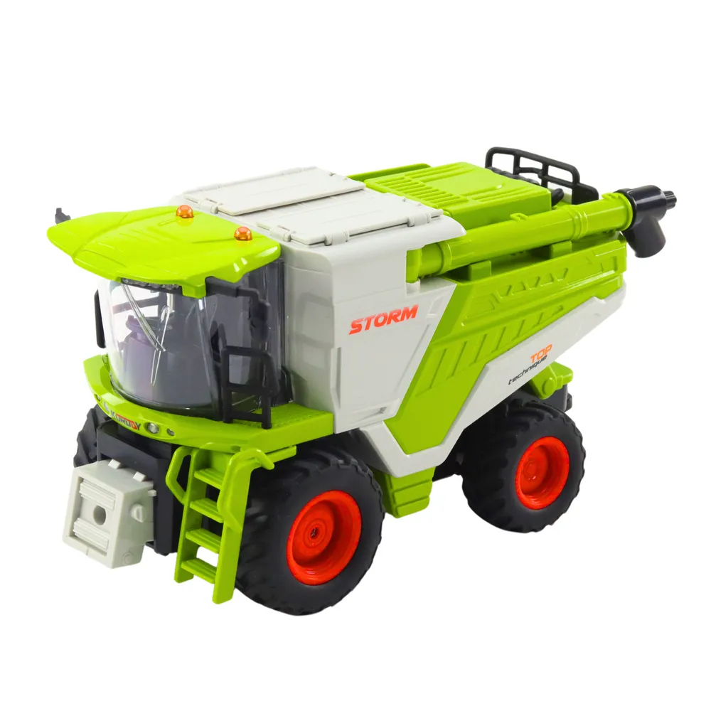 Realistyczna zabawka kombajn RC z efektami dymnymi i światłami LED