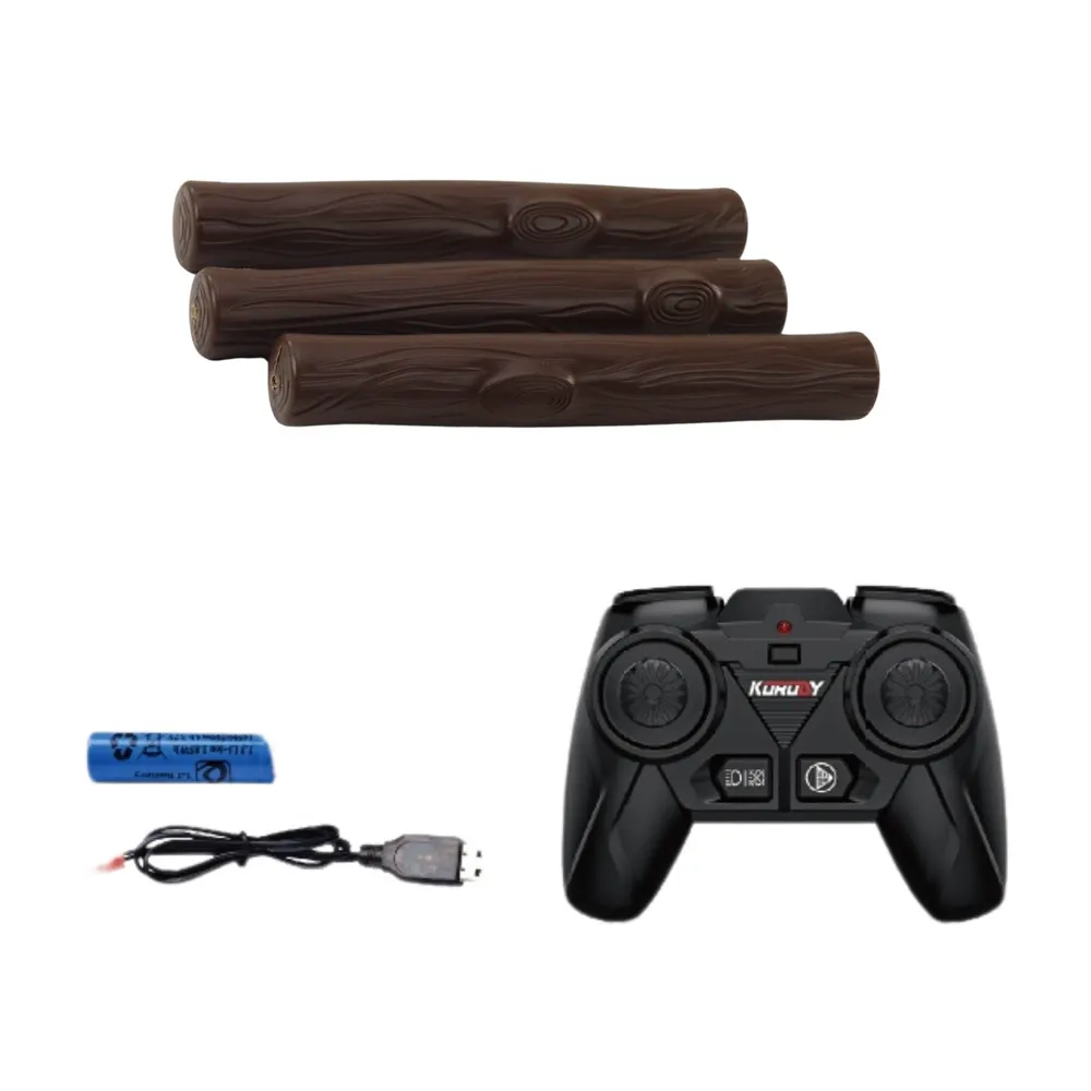 Traktor rolniczy RC z akumulatorem i wymiennymi baliami drewna do zabawy