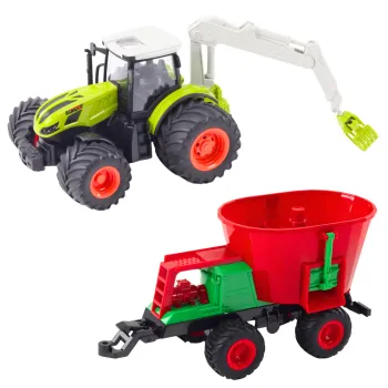 Sterowany traktor rolniczy z siewnikiem i chwytakiem — zestaw edukacyjny