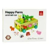 Kolorowa farma edukacyjna z figurkami i bezpiecznymi materiałami