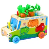 Zestaw zabawka drewniana: układanka, labirynt, sorter kształtów