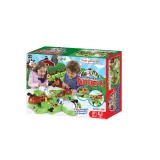 Wyrzutnie do kulek wraz z planszą i naklejkami w grze dla dzieci