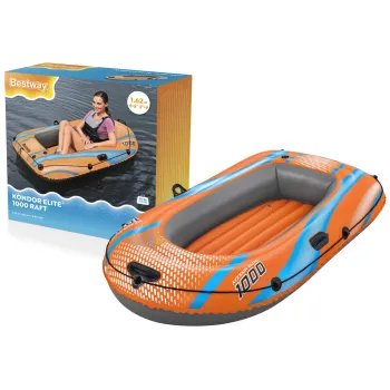 Dmuchany ponton Bestway Kondor Elite 1000 na tle spokojnej wody