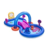 Kolorowy dmuchany plac zabaw z motywem oceanicznym na lato