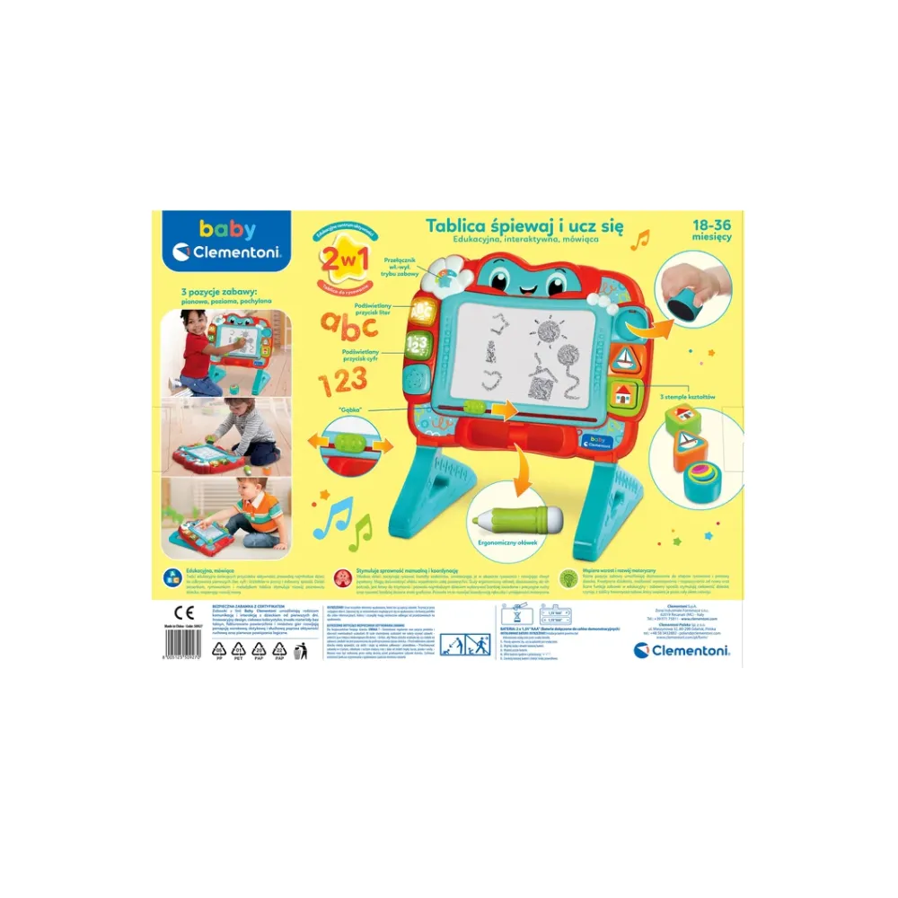 Tablica edukacyjna Clementoni z polską wersją językową, idealna na prezent