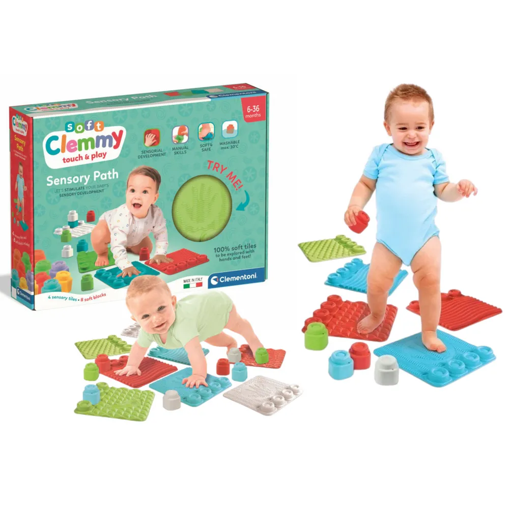 Kolorowa ścieżka sensoryczna Clementoni do rozwoju motoryki niemowląt