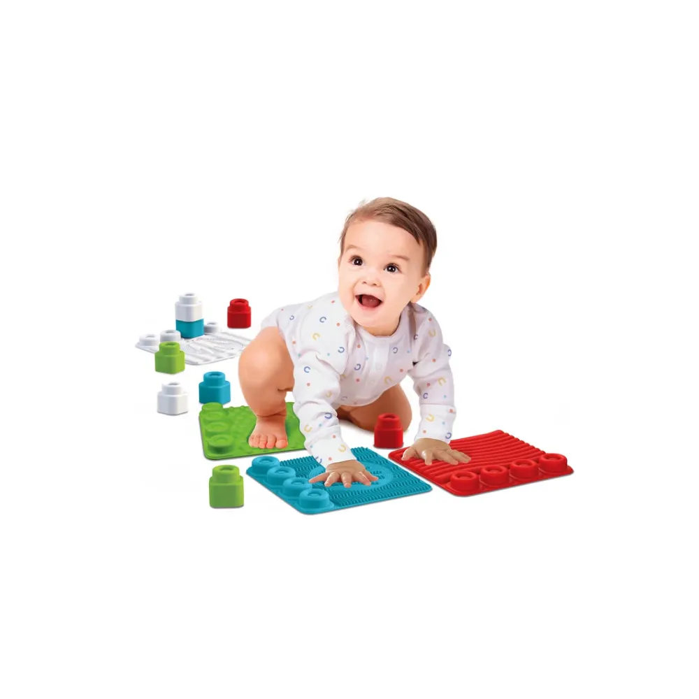 Miękkie, bezpieczne klocki i maty do zabawy sensorycznej