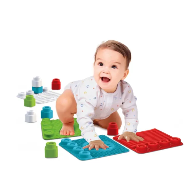 Miękkie, bezpieczne klocki i maty do zabawy sensorycznej