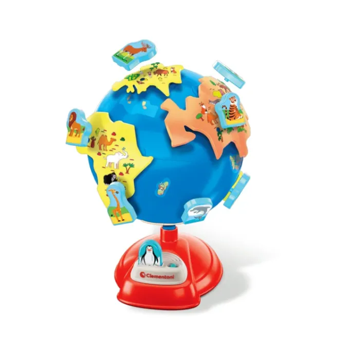 Edukacyjna zabawka globus dla dzieci w wieku przedszkolnym z figurkami zwierząt