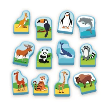 Zabawka geograficzna z quizami dla dzieci, model z recyklingu