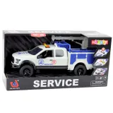auto serwisowe dla dzieci w kolorze białym do kreatywnej zabawy tematycznej