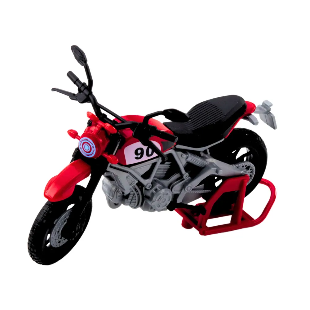 Samochód zabawkowy w skali 1:12, widok detali i dużych kół terenowych