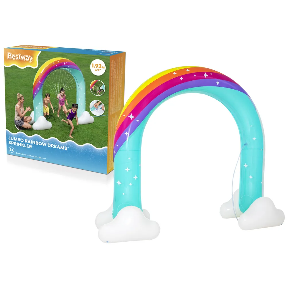 Kolorowa fontanna wodna dla dzieci do zabawy w upały