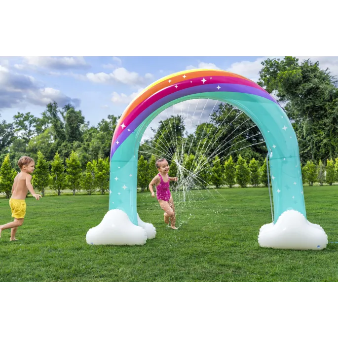 Zabawkowa fontanna ogrodowa o długości ponad dwóch metrów