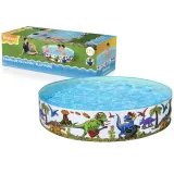 Basen ogrodowy Bestway z dinozaurami na tle zielonej trawy