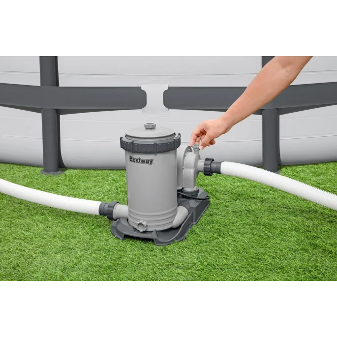 Filtr typu 4 oraz węże do pompy basenowej Bestway 58391 – widok całego zestawu