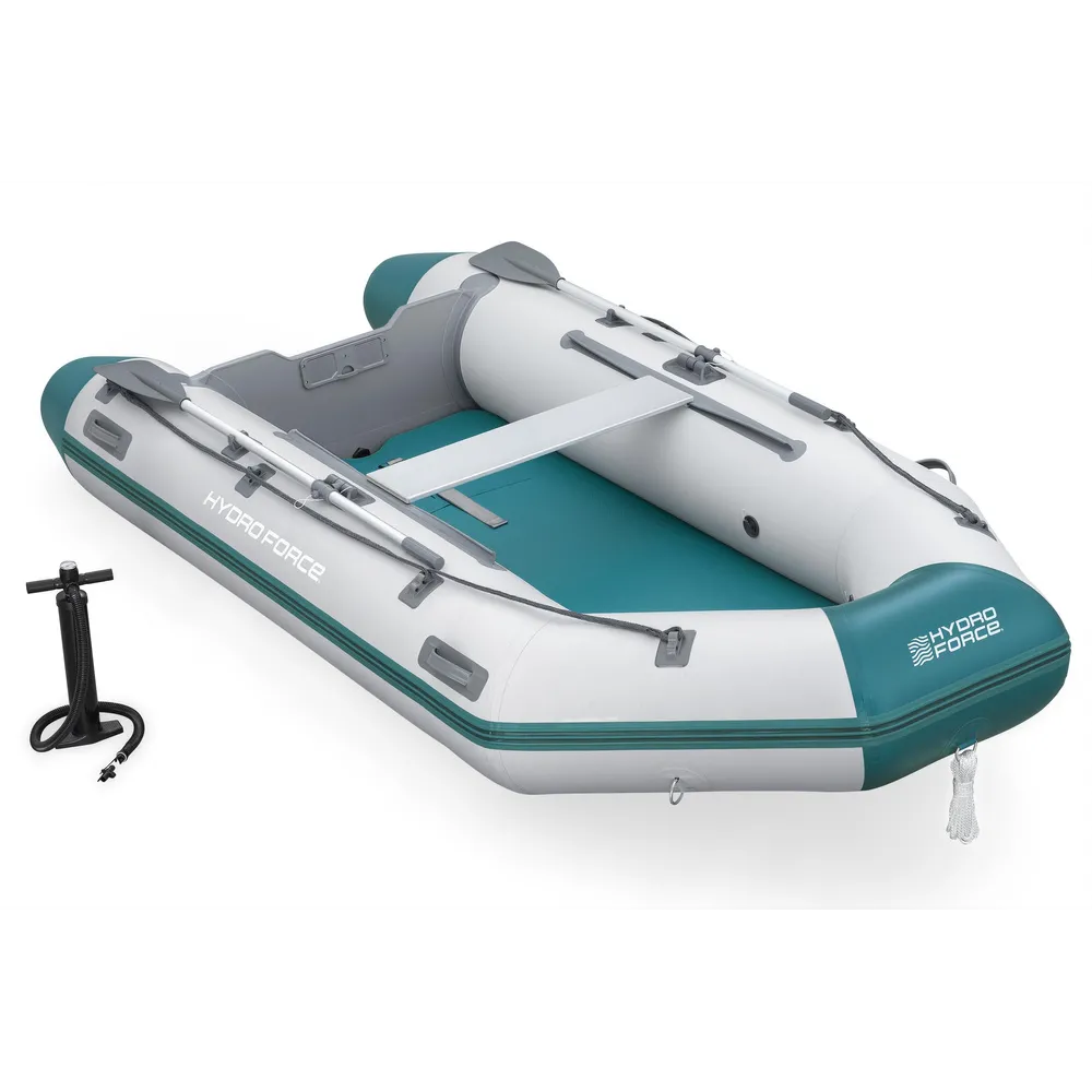 Solidna łódź dmuchana Bestway z aluminiowymi wiosłami