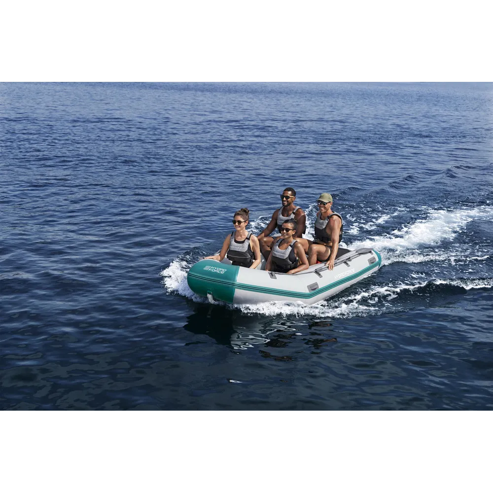 Detal trójwarstwowego materiału pontonu Bestway 65049