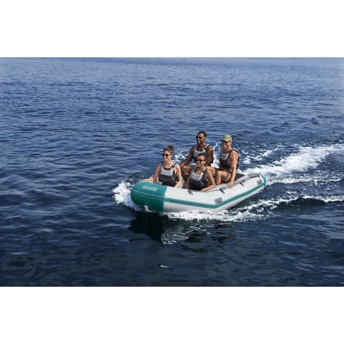 Detal trójwarstwowego materiału pontonu Bestway 65049