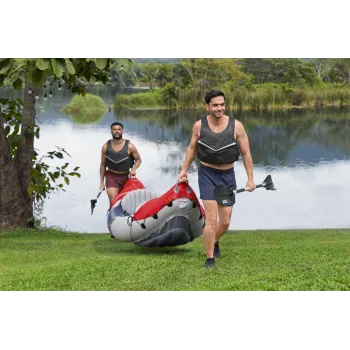 Kajak Bestway 65077 – widok z góry z dwiema dmuchanymi siedziskami