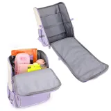 Dziecięcy plecak z regulowanymi szelkami, elementami odblaskowymi i króliczkiem