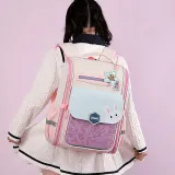 Pojemny plecak szkolny dla dziewczynki z miękkimi plecami i motywem króliczka