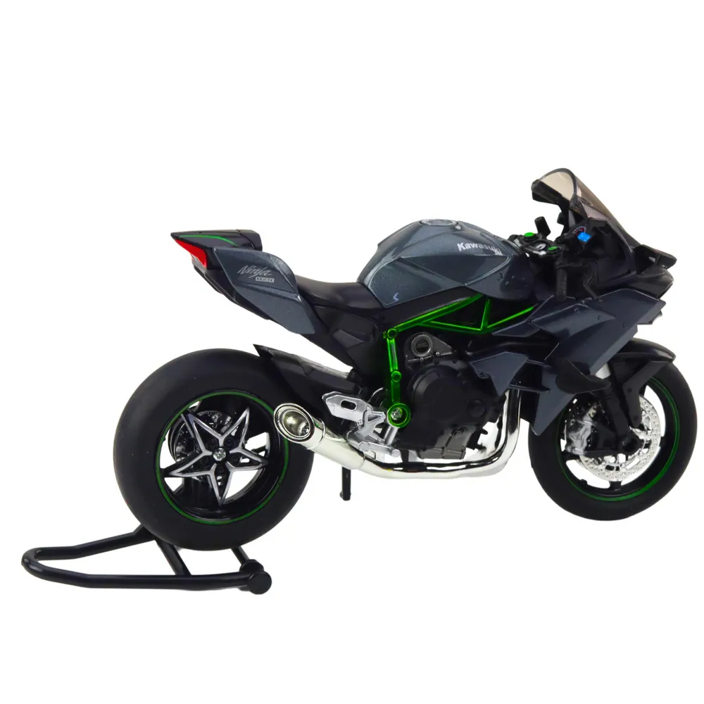 Miniaturowy motocykl sportowy 1:12 z metalową konstrukcją na baterie
