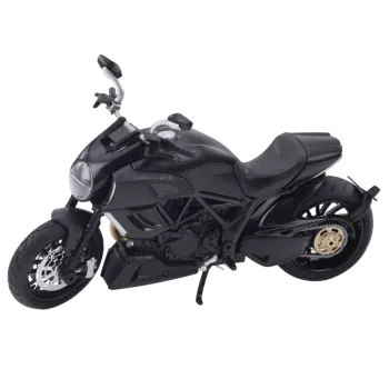 Motocykl Sportowy Metalowy 1:12 Światła Dźwięki Złote Elementy Czarny