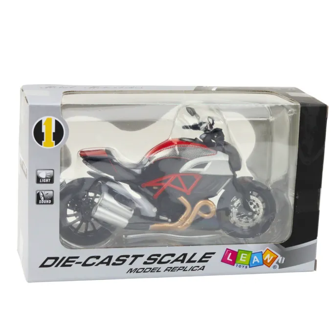 Kolekcjonerski motocykl czarno-złoty z detalami i amortyzacją