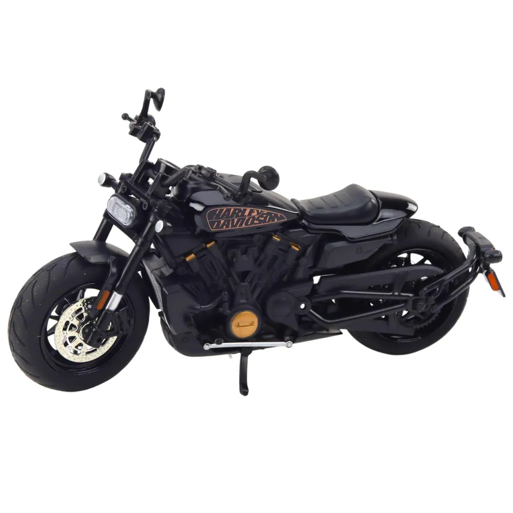 Realistyczny motocykl chopper w skali 1:12 z ruchomymi kołami i światłami