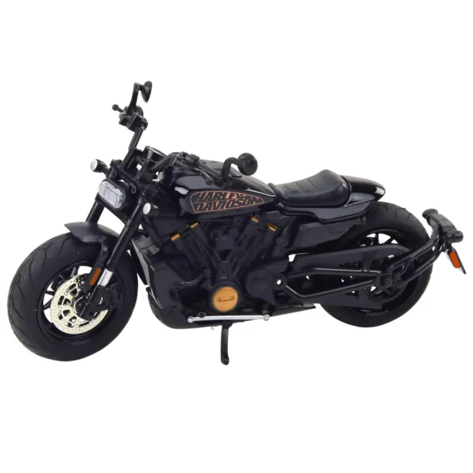 Realistyczny motocykl chopper w skali 1:12 z ruchomymi kołami i światłami