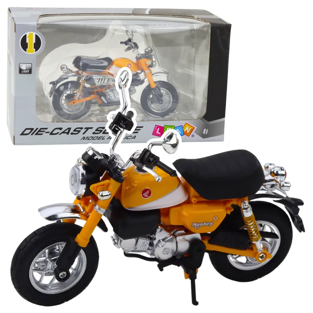 Żółty motocykl retro klasyczny 1:12 – realistyczny model kolekcjonerski