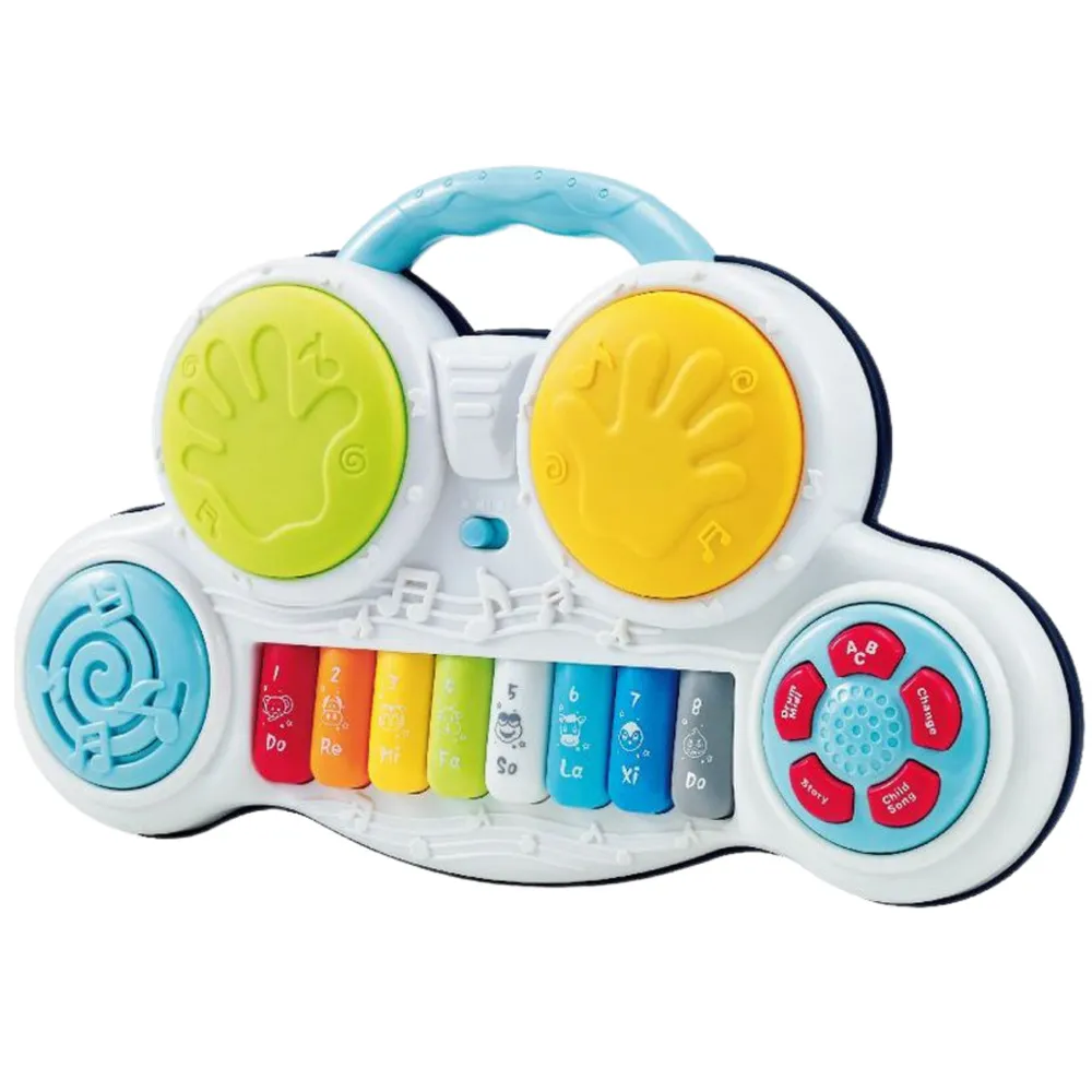 Edukacyjne pianinko z efektami świetlnymi i dźwiękowymi do nauki muzyki