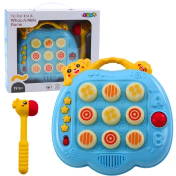 Niebieska gra zręcznościowa Whac-A-Mole dla dzieci z młotkiem