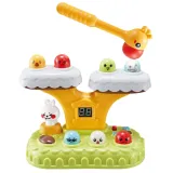 Kolorowa gra Whack-A-Mole z efektami świetlnymi i dźwiękowymi do nauki refleksu