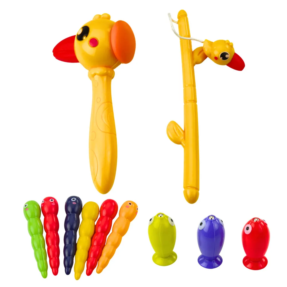 Zabawka edukacyjna Montessori z magnetycznymi rybkami i ruchem zębatym