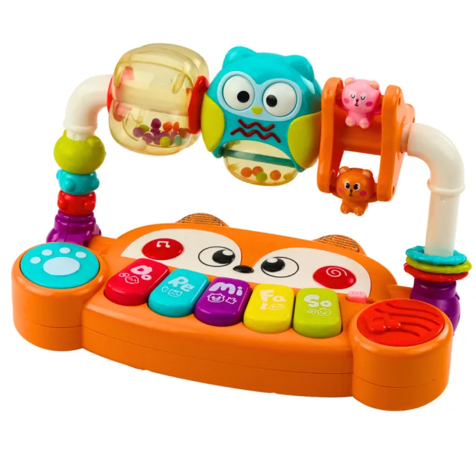 Zabawka rozwijająca zmysły – pianinko edukacyjne grzechotki sowa